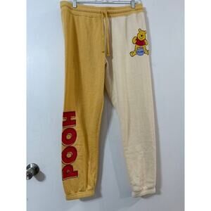 Disney Winnie the Pooh Graphic Two Tone Drawstring Sweatpants - Size XL
